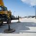 A crane on top of the nearly completed East Stadium bridge on Sunday. Daniel Brenner I AnnArbor.com